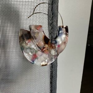 Fun Colored Hoop Earrings Acrylic Pattern Gold Neutral Nordstrom